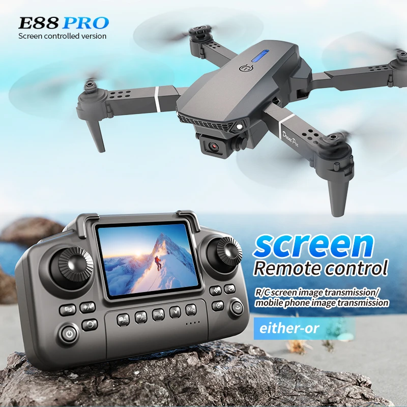 Drone Kit Professional - Profesyonel E88 PRO Drone ekranlı 8K