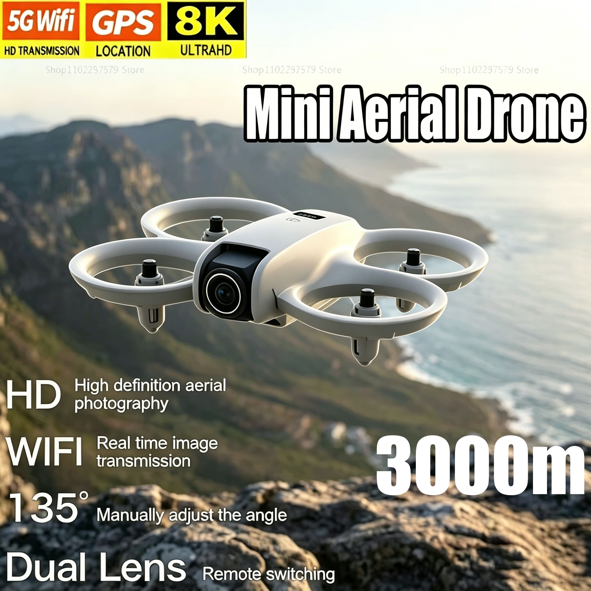 Drone Kit Tricopter - 8K HD Kamera ile Mini Drone