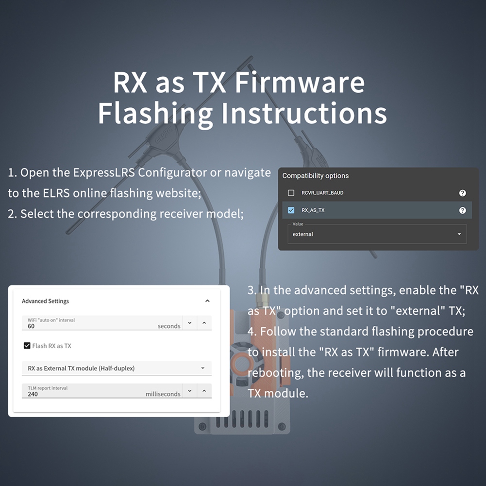 RX As TX JR-Bay Modifikasyon K - Drone Kit Long Range incelemesi ve fiyatı