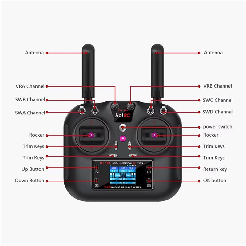 HOTRC HT-10A 2.4Ghz 10CH Uzakt - Drone Kit Beginner incelemesi ve fiyatı
