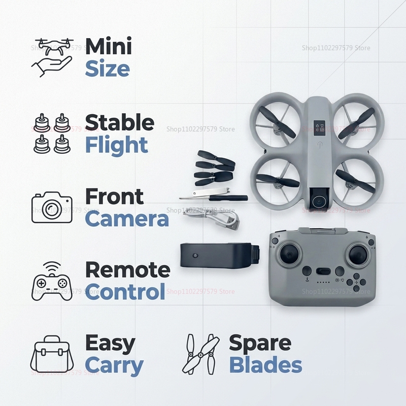 8K HD Kamera ile Mini Drone FP - Drone Kit Tricopter incelemesi ve fiyatı