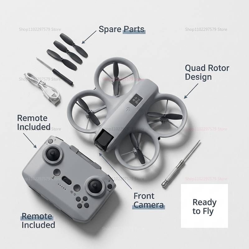 8K HD Kamera ile Mini Drone FP - Drone Kit Tricopter incelemesi ve fiyatı