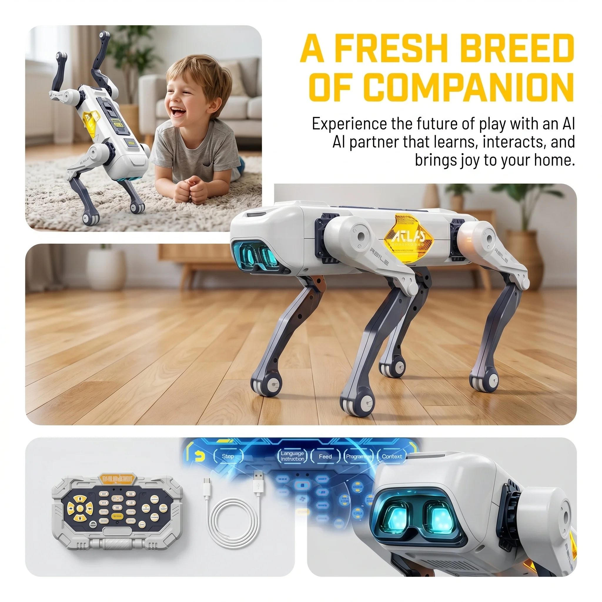 Yapay Zeka Akıllı Robot Köpek, - Drone Kit With Camera incelemesi ve fiyatı