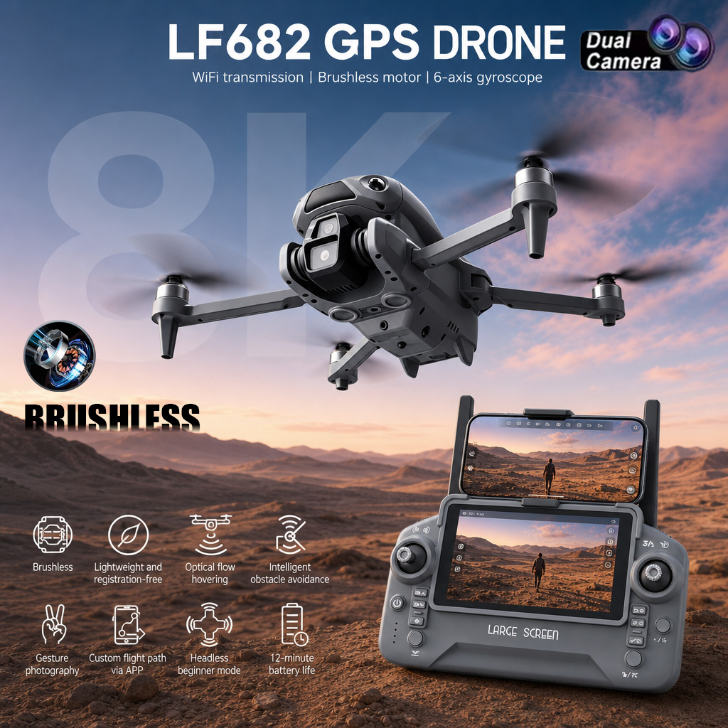Yeni LF682 Drone 8K Çift Kamer - Drone Kit Professional incelemesi ve fiyatı